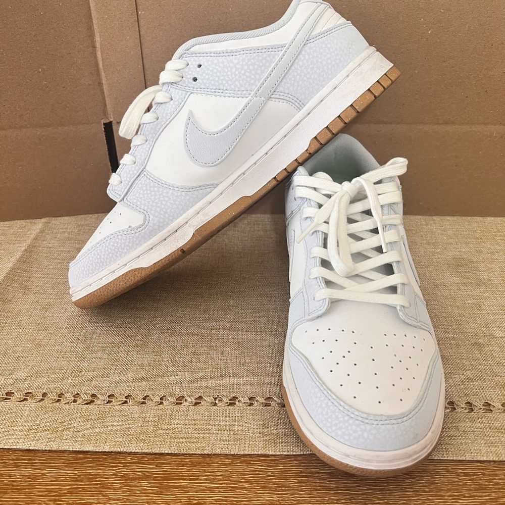 Nike White and Blue Casual Sneakers Dunks